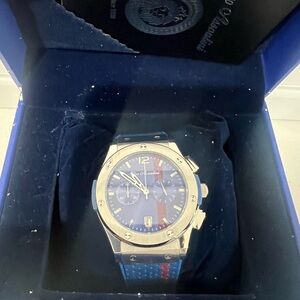 Blue and silver  Chronograph Watch